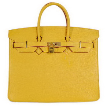 Hermes Birkin 35CM Tote Bags Togo Leather Yellow Golden