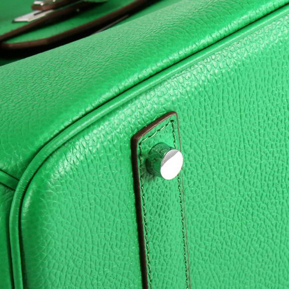 Hermes Birkin 35CM Smooth Leather Handbag 6089 Dark Green Silver Hermes Birkin 35CM Smooth Leather Handbag 6089 Dark Green Silver