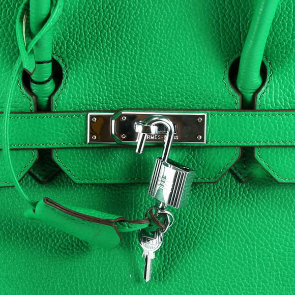 Hermes Birkin 35CM Smooth Leather Handbag 6089 Dark Green Silver Hermes Birkin 35CM Smooth Leather Handbag 6089 Dark Green Silver