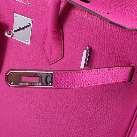 Hermes Birkin 35CM Smooth Leather Handbag 6089 Rose Silver Hermes Birkin 35CM Smooth Leather Handbag 6089 Rose Silver