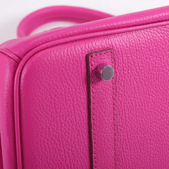 Hermes Birkin 35CM Smooth Leather Handbag 6089 Rose Silver Hermes Birkin 35CM Smooth Leather Handbag 6089 Rose Silver