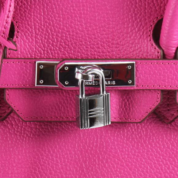 Hermes Birkin 35CM Smooth Leather Handbag 6089 Rose Silver Hermes Birkin 35CM Smooth Leather Handbag 6089 Rose Silver
