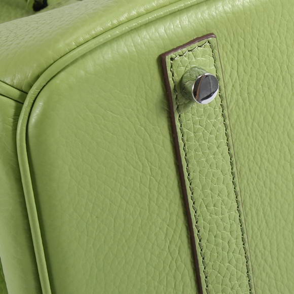 Hermes Birkin 35CM Togo Leather Handbag 6089 Green Silver Hermes Birkin 35CM Togo Leather Handbag 6089 Green Silver