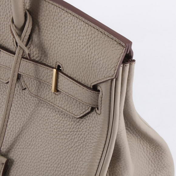 Hermes Birkin 35CM Togo Leather Handbag 6089 Light Grey Golden Hermes Birkin 35CM Togo Leather Handbag 6089 Light Grey Golden