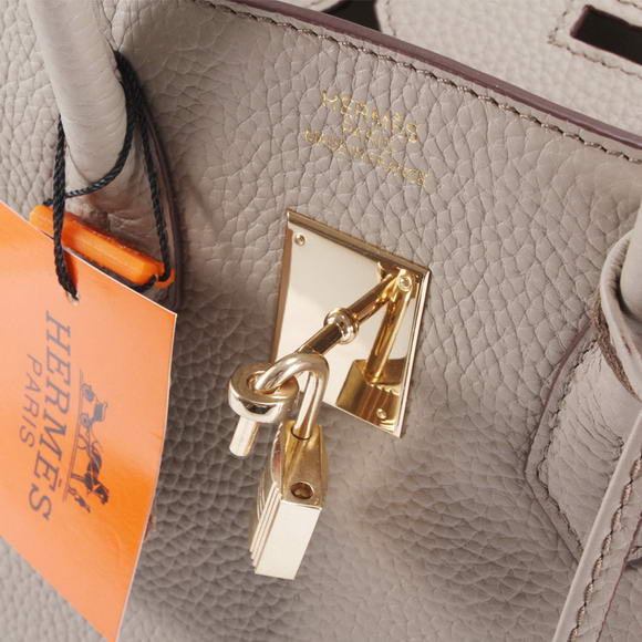 Hermes Birkin 35CM Togo Leather Handbag 6089 Light Grey Golden Hermes Birkin 35CM Togo Leather Handbag 6089 Light Grey Golden