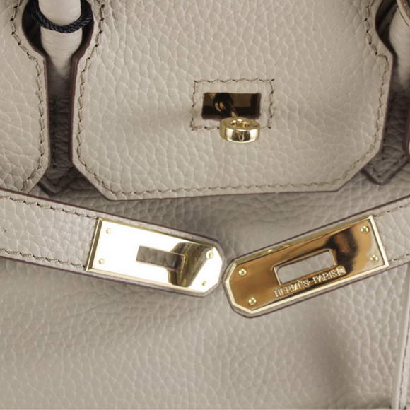 Hermes Birkin 35CM Togo Leather Handbag 6089 Light Grey Golden Hermes Birkin 35CM Togo Leather Handbag 6089 Light Grey Golden