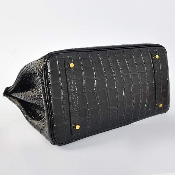 Hermes Birkin 35CM Tote Bags Crocodile Togo Leather Black Golden Hermes Birkin 35CM Tote Bags Crocodile Togo Leather Black Golden