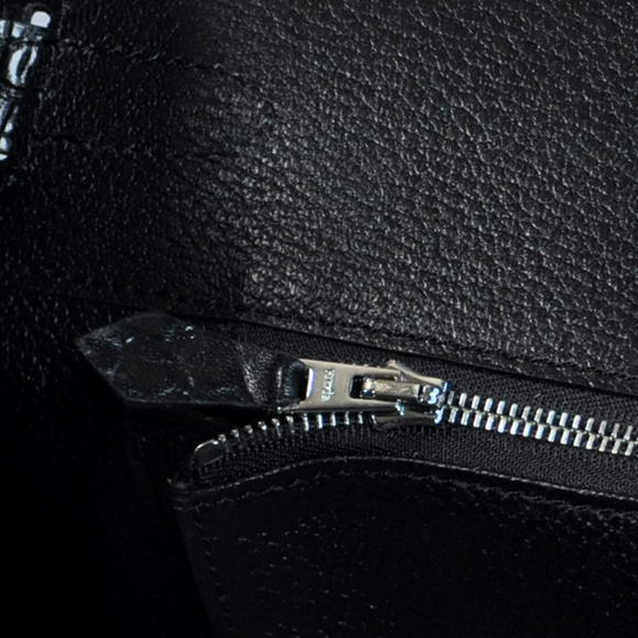 Hermes Birkin 35CM Tote Bags Crocodile Togo Leather Black Silver Hermes Birkin 35CM Tote Bags Crocodile Togo Leather Black Silver