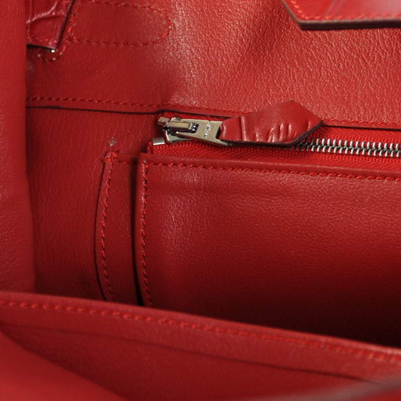 Hermes Birkin 35CM Tote Bags Crocodile Togo Leather Red Silver Hermes Birkin 35CM Tote Bags Crocodile Togo Leather Red Silver