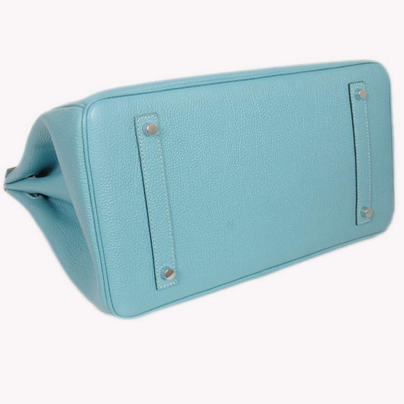 Hermes Birkin 35CM Tote Bags Smooth Togo Leather Light Blue Silver Hermes Birkin 35CM Tote Bags Smooth Togo Leather Light Blue Silver