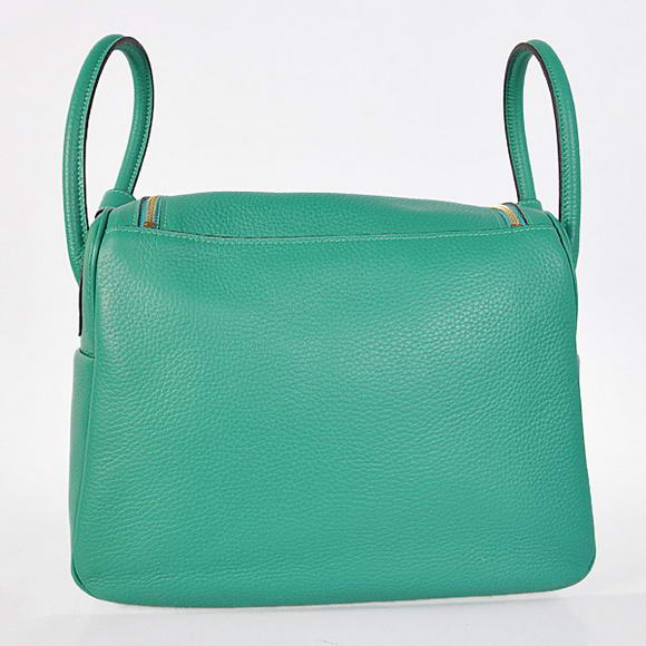 Hermes Lindy 30CM Havanne Handbags 1057 Green Leather Golden Hardware Hermes Lindy 30CM Havanne Handbags 1057 Green Leather Golden Hardware