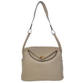 Hermes Lindy 30CM Havanne Handbags 1057 Grey Leather Golden Hardware Hermes Lindy 30CM Havanne Handbags 1057 Grey Leather Golden Hardware