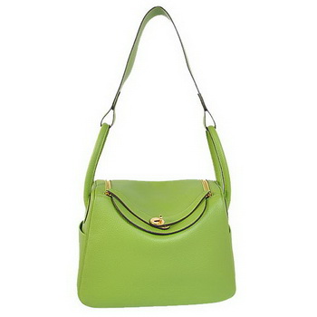 Hermes Lindy 30CM Havanne Handbags 1057 Light Green Leather Golden Hardware Hermes Lindy 30CM Havanne Handbags 1057 Light Green Leather Golden Hardware