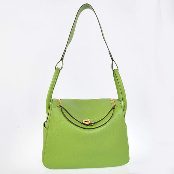 Hermes Lindy 30CM Havanne Handbags 1057 Light Green Leather Golden Hardware Hermes Lindy 30CM Havanne Handbags 1057 Light Green Leather Golden Hardware