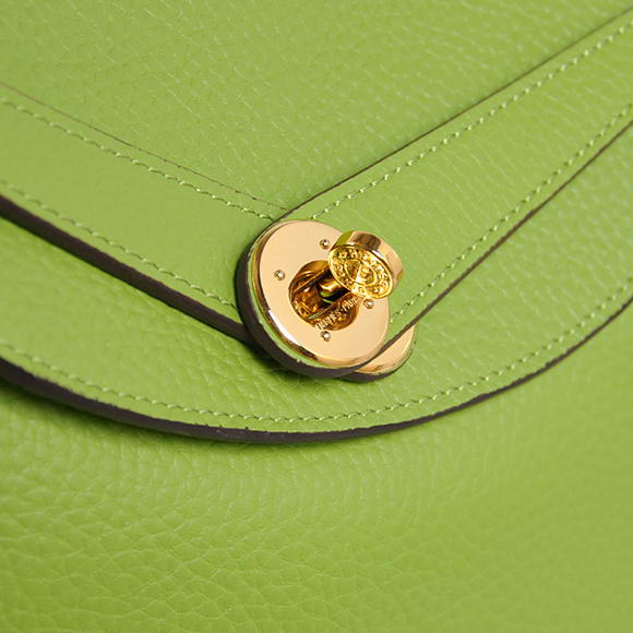 Hermes Lindy 30CM Havanne Handbags 1057 Light Green Leather Golden Hardware Hermes Lindy 30CM Havanne Handbags 1057 Light Green Leather Golden Hardware