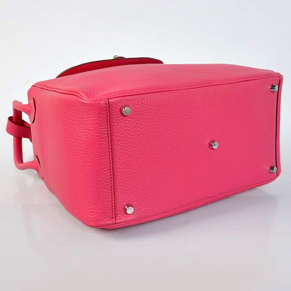 Hermes Lindy 30CM Havanne Handbags 1057 Peach Leather Silver Hardware Hermes Lindy 30CM Havanne Handbags 1057 Peach Leather Silver Hardware