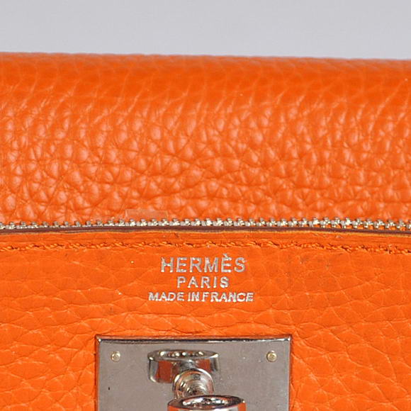 Hermes Kelly Wallet Togo Leather Bi-Fold Purse A708 Orange Hermes Kelly Wallet Togo Leather Bi-Fold Purse A708 Orange