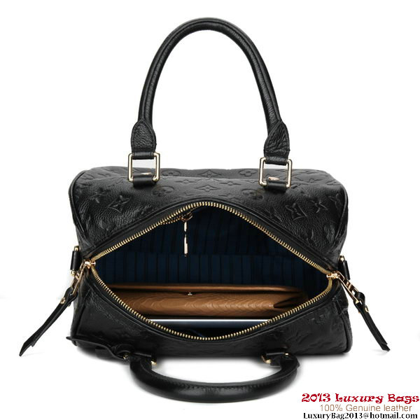 Louis Vuitton Monogram Empreinte Speedy Bandouliere 25 M40762 Black Louis Vuitton Monogram Empreinte Speedy Bandouliere 25 M40762 Black