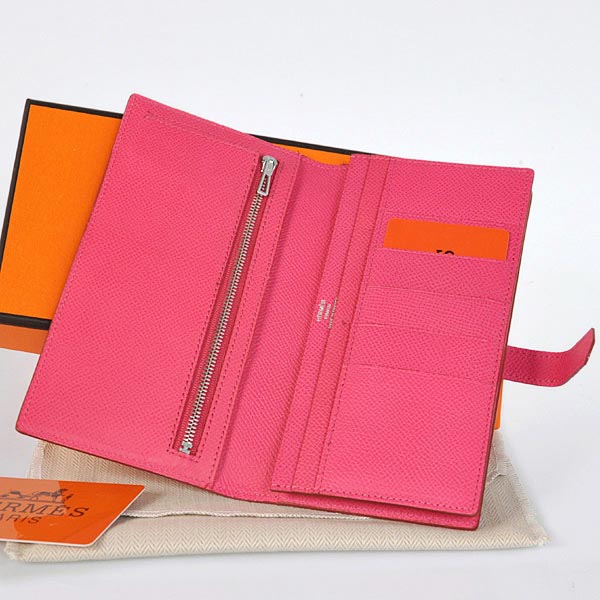 Hermes Bearn Wallet Original Smooth Leather Peach Hermes Bearn Wallet Original Smooth Leather Peach