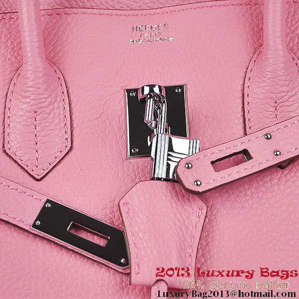 Hermes Birkin 35CM Pink Clafskin Leather Tote Bag Silver Hermes Birkin 35CM Pink Clafskin Leather Tote Bag Silver