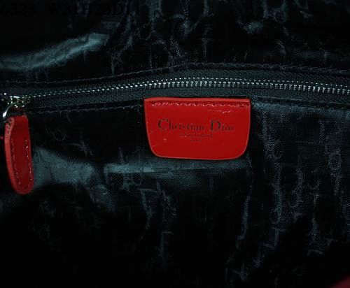 Christian Lady Dior Red Patent Leather Bag 6323 Christian Lady Dior Red Patent Leather Bag 6323