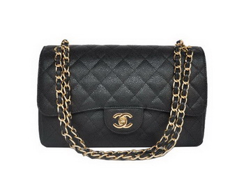 Chanel Jumbo Quilted Classic Cannage Patterns Flap Bag A58600 Black Gold Chanel Jumbo Quilted Classic Cannage Patterns Flap Bag A58600 Black Gold