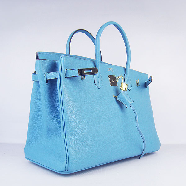 Hermes Birkin 40CM Togo Bag Light Blue 6099 Gold Hermes Birkin 40CM Togo Bag Light Blue 6099 Gold