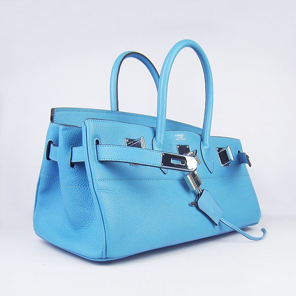 Hermes Birkin 6109 Togo Leather Bag light Blue 42cm Silver Hermes Birkin 6109 Togo Leather Bag light Blue 42cm Silver