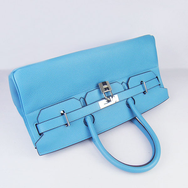 Hermes Birkin 6109 Togo Leather Bag light Blue 42cm Silver Hermes Birkin 6109 Togo Leather Bag light Blue 42cm Silver