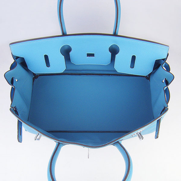 Hermes Birkin 6109 Togo Leather Bag light Blue 42cm Silver Hermes Birkin 6109 Togo Leather Bag light Blue 42cm Silver