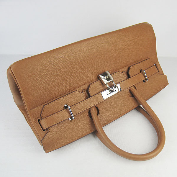 Hermes Birkin 6109 Togo Leather Bag Brown 42cm Silver Hermes Birkin 6109 Togo Leather Bag Brown 42cm Silver