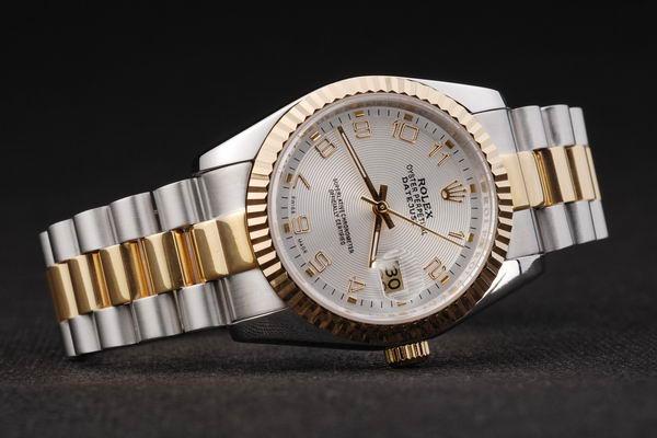 Rolex Datejust Golden&White Stainless Steel Watch-RD2407 Rolex Datejust Golden&White Stainless Steel Watch-RD2407