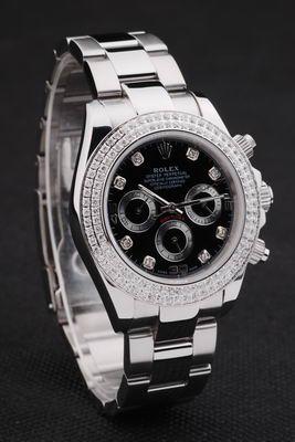 Rolex Daytona Mechanism Silver Bezel&Black 39mm Watch-RD4014 Rolex Daytona Mechanism Silver Bezel&Black 39mm Watch-RD4014