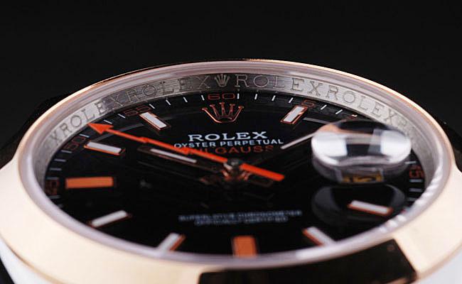 Rolex Milgauss Rose Gold&Black Stainless Steel 36mm Watch-RM3883 Rolex Milgauss Rose Gold&Black Stainless Steel 36mm Watch-RM3883