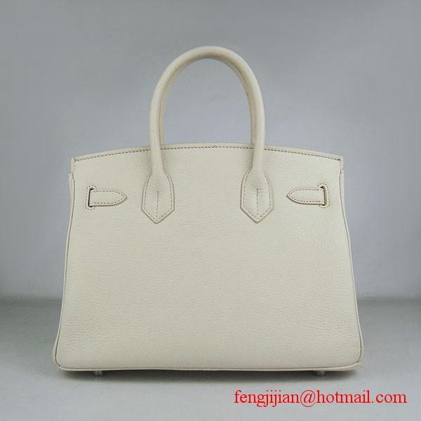 Hermes Birkin 30cm Togo Leather Bag Cream 6088 Hermes Birkin 30cm Togo Leather Bag Cream 6088