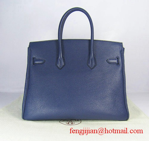 Hermes Birkin 35cm Embossed Veins Leather Bag Dark Blue 6089 Silver Hardware Hermes Birkin 35cm Embossed Veins Leather Bag Dark Blue 6089 Silver Hardware