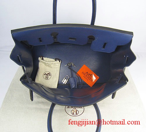 Hermes Birkin 35cm Embossed Veins Leather Bag Dark Blue 6089 Silver Hardware Hermes Birkin 35cm Embossed Veins Leather Bag Dark Blue 6089 Silver Hardware
