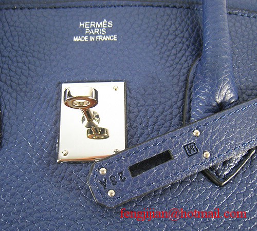 Hermes Birkin 35cm Embossed Veins Leather Bag Dark Blue 6089 Silver Hardware Hermes Birkin 35cm Embossed Veins Leather Bag Dark Blue 6089 Silver Hardware