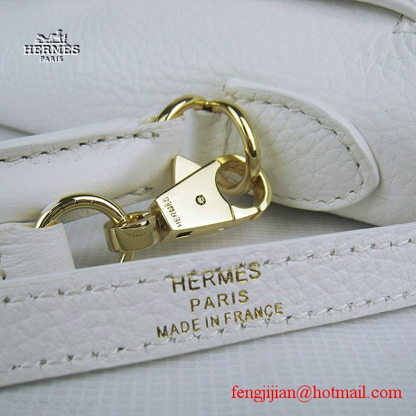 Hermes Kelly 32cm Togo Leather Bag White 6108 Gold Hardware Hermes Kelly 32cm Togo Leather Bag White 6108 Gold Hardware