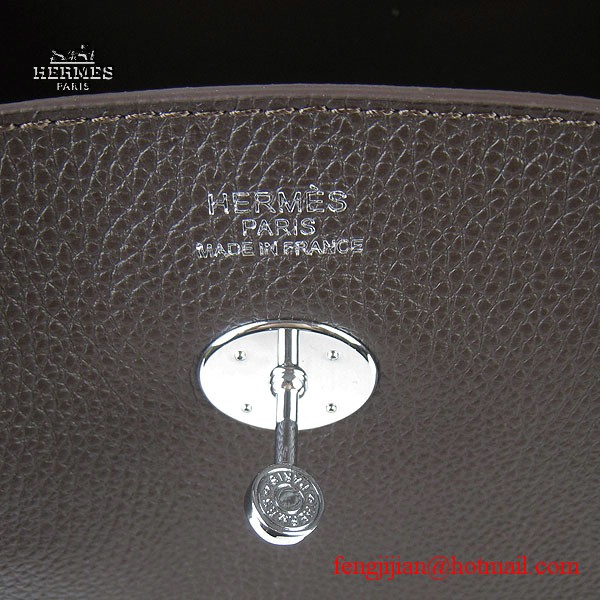 Hermes Women Shoulder Bag Dark Coffee 6208 Hermes Women Shoulder Bag Dark Coffee 6208