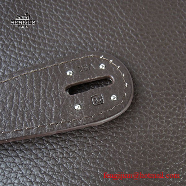 Hermes Women Shoulder Bag Dark Coffee 6208 Hermes Women Shoulder Bag Dark Coffee 6208