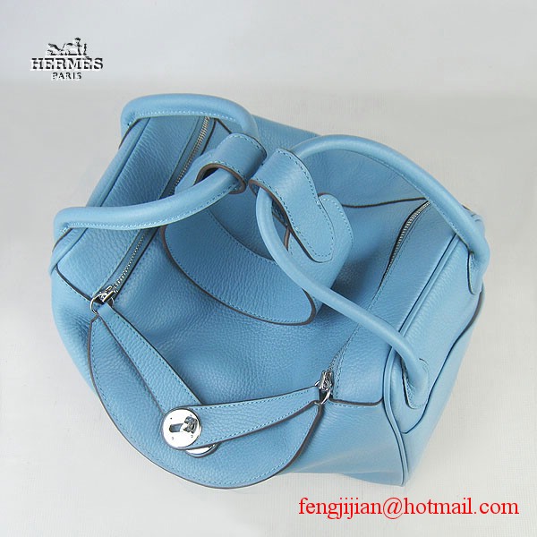 Hermes Women Shoulder Bag Light Blue 6208 Hermes Women Shoulder Bag Light Blue 6208