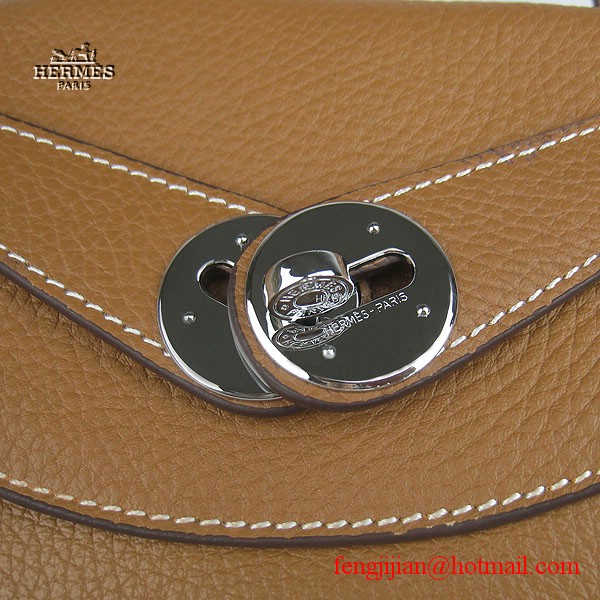 Hermes Women Shoulder Bag Light Coffee 6208 Hermes Women Shoulder Bag Light Coffee 6208