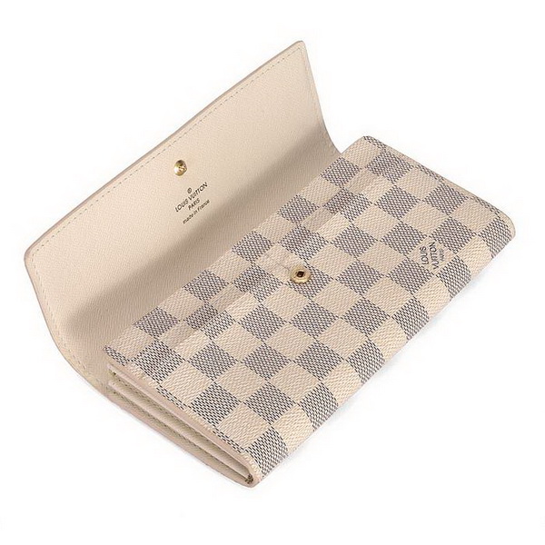 Louis Vuitton Damier Azur Canvas Sarah Wallet N61735 Louis Vuitton Damier Azur Canvas Sarah Wallet N61735