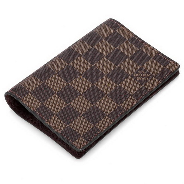Louis Vuitton Damier Ebene Canvas Passport Wallet N60180 Louis Vuitton Damier Ebene Canvas Passport Wallet N60180