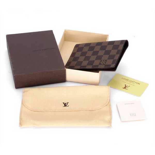 Louis Vuitton Damier Ebene Canvas Passport Wallet N60180 Louis Vuitton Damier Ebene Canvas Passport Wallet N60180