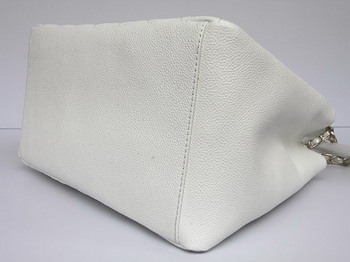 Chanel Quilted CC Tote Bag 35626 White Chanel Quilted CC Tote Bag 35626 White