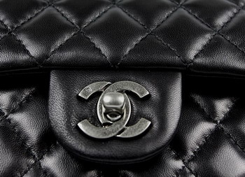 Chanel 2.55 Quilted Flap Handbag A1112 Black with Silver Hardware Chanel 2.55 Quilted Flap Handbag A1112 Black with Silver Hardware