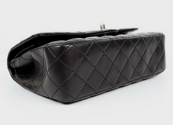Chanel 2.55 Quilted Flap Handbag A1112 Black with Silver Hardware Chanel 2.55 Quilted Flap Handbag A1112 Black with Silver Hardware