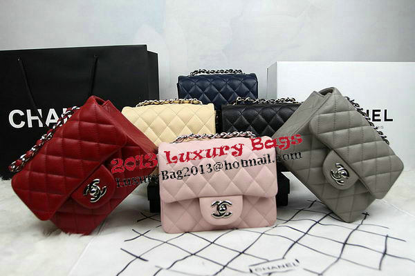 Chanel Classic MINI Flap Bag CF1115 Pink Cannage Pattern Silver Chanel Classic MINI Flap Bag CF1115 Pink Cannage Pattern Silver